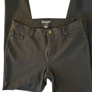 DKNY Black Ponte Skinny Leg Pants - Medium